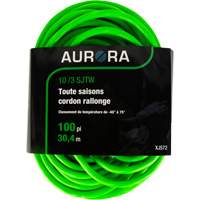 Industrial Extension Cord, All-Weather, SJTW, 10/3 AWG, 15 A, 100' Sécurité Médic